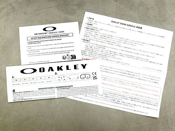 オークリー スノーゴーグル