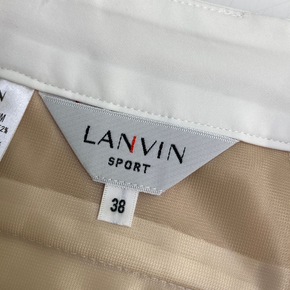 サイズ：38 LANVIN SPORT ランバン スポール  レイヤード風 ハイネック ニットセーター  ホワイト系 [240101418267] ゴルフウェア レディース ストスト サイズ：38 LANVIN SPORT ランバン スポール レイヤード風