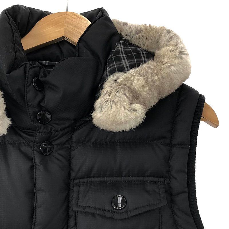 美品］BURBERRY BLACK LABEL ダウンベスト　ラビットファー BURBERRY BLACK LABEL / バーバリーブラックレーベル | ラビットファー
