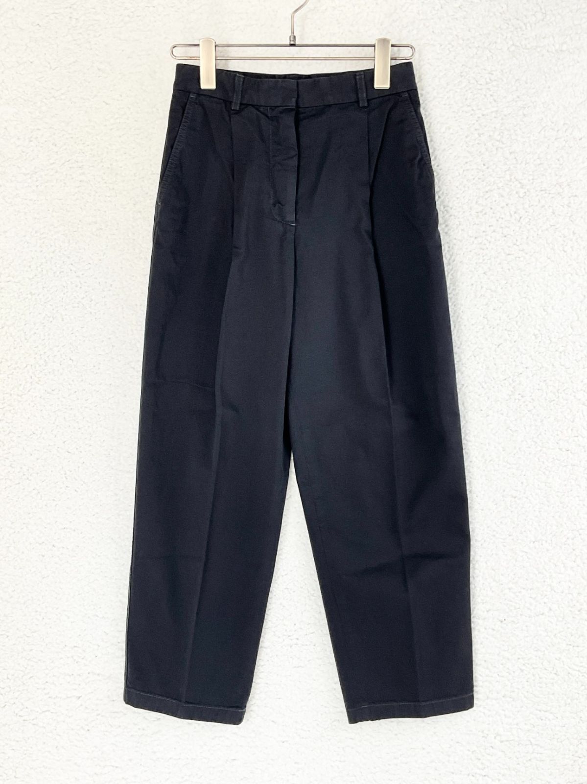 Acne Studios アクネステュディオス 36 ブラック チノセンタータックパンツ