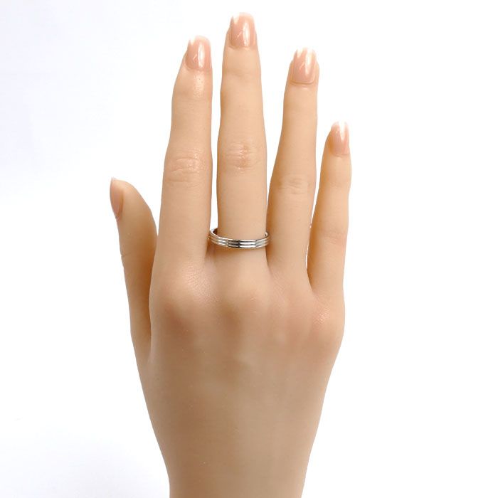 TIFFANY&Co. ティファニー Pt950プラチナ 3ロウ バンドリング