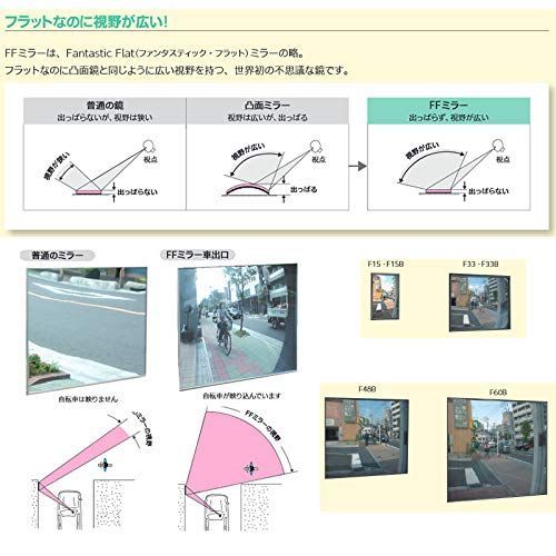 特価セール】安全ミラー コミー フラット型凸面機能ミラー F15 FF