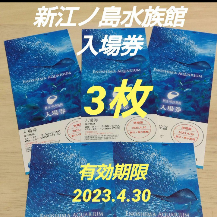 新江ノ島水族館　入場招待チケット2枚（大人・小人共通）12月31日迄