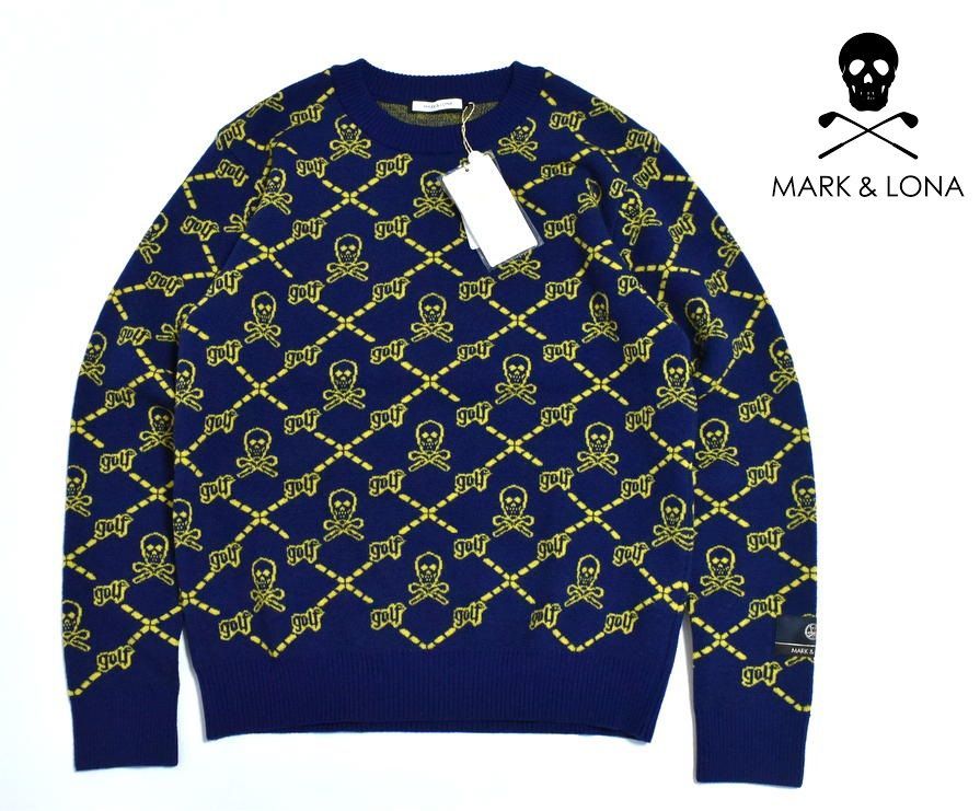 メンズウェア MARK & LONA Ruler Fulling Crew Sweater 新品 MARK & LONA Ruler Fulling Crew Sweater 46 ネイビー マーク