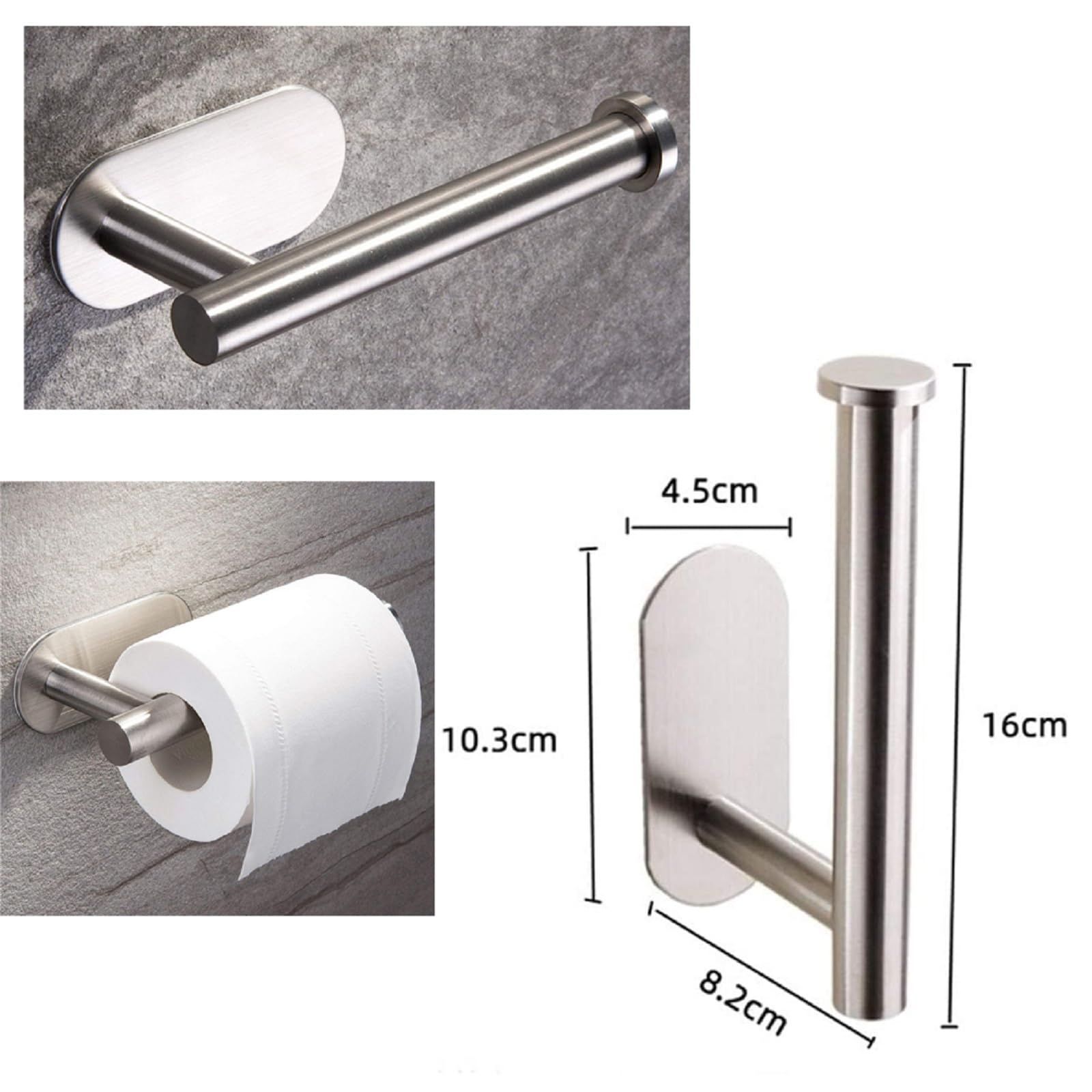 浴室と浴室用無孔トイレットペーパーホルダー トイレット