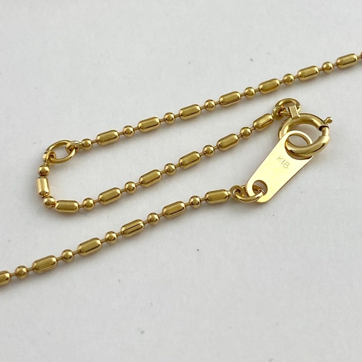 ガーネット デザインネックレス YG イエローゴールド メレダイヤ  