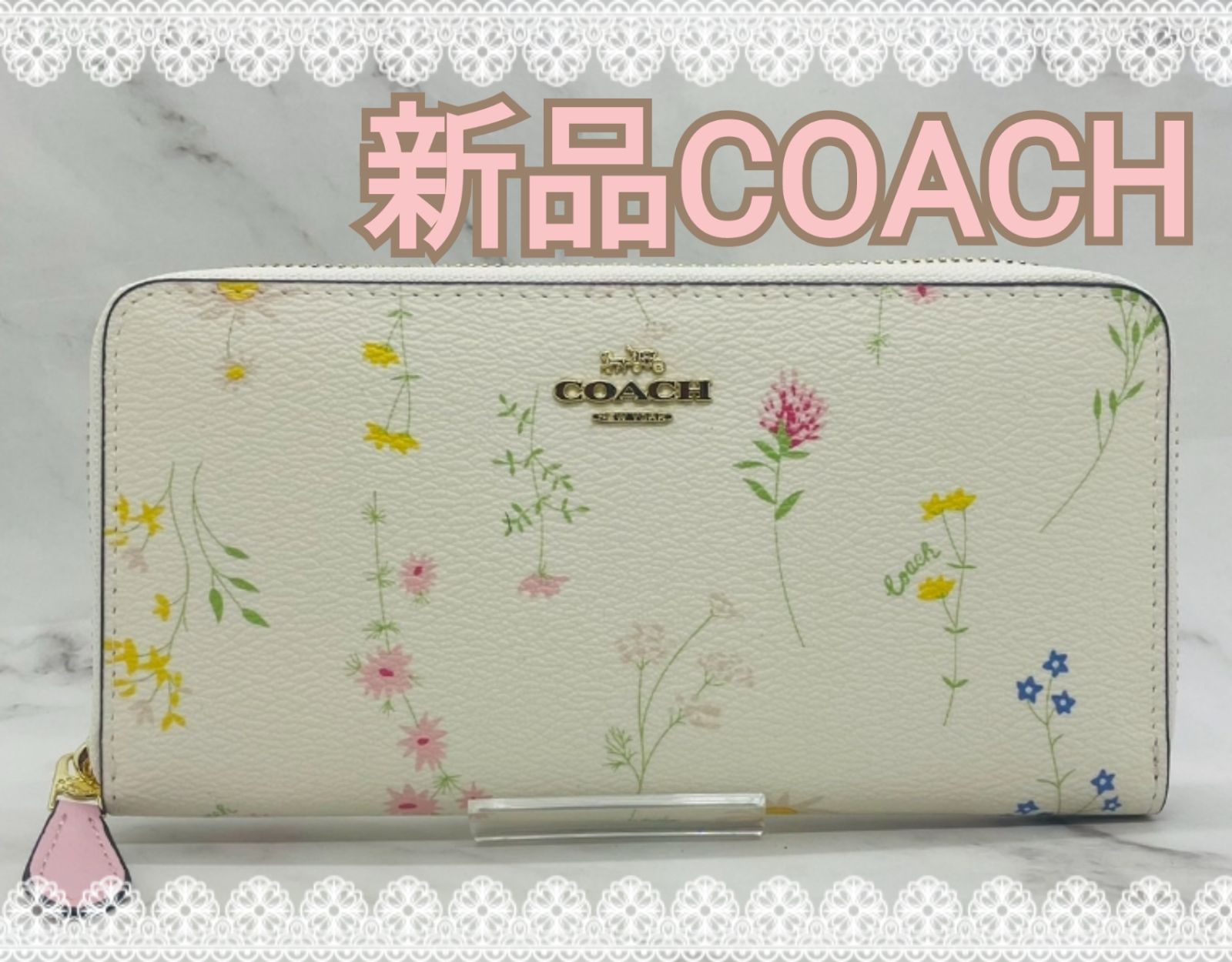 掘り出し物を検索。 COACH ワイルド フラワー プリント アコーディオン