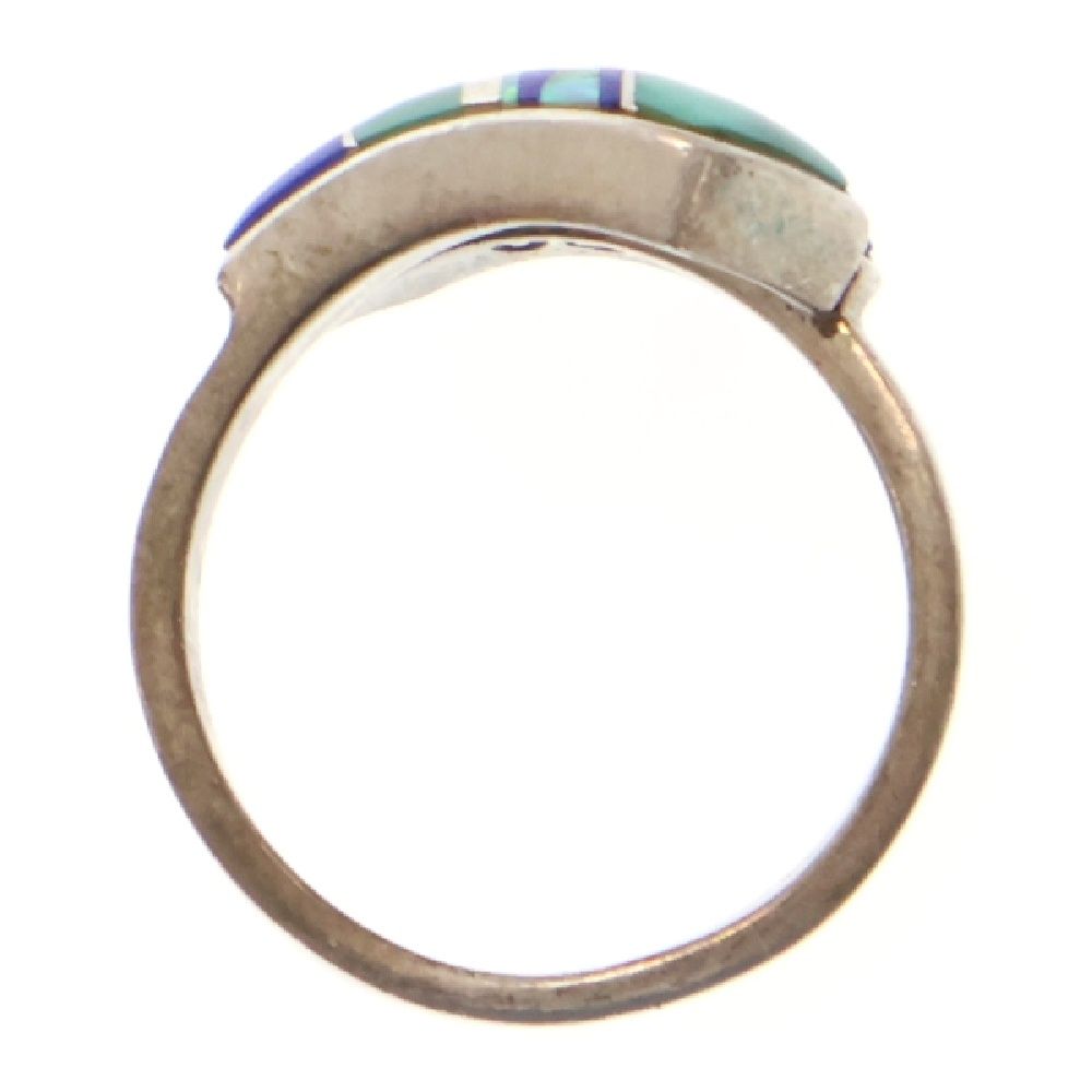 NAVAJO ＭＰ刻印　ナバホ カラーストーンシルバーバングル ホワイト NAVAJO MP刻印 ナバホ カラーストーンシルバーバングル ホワイト