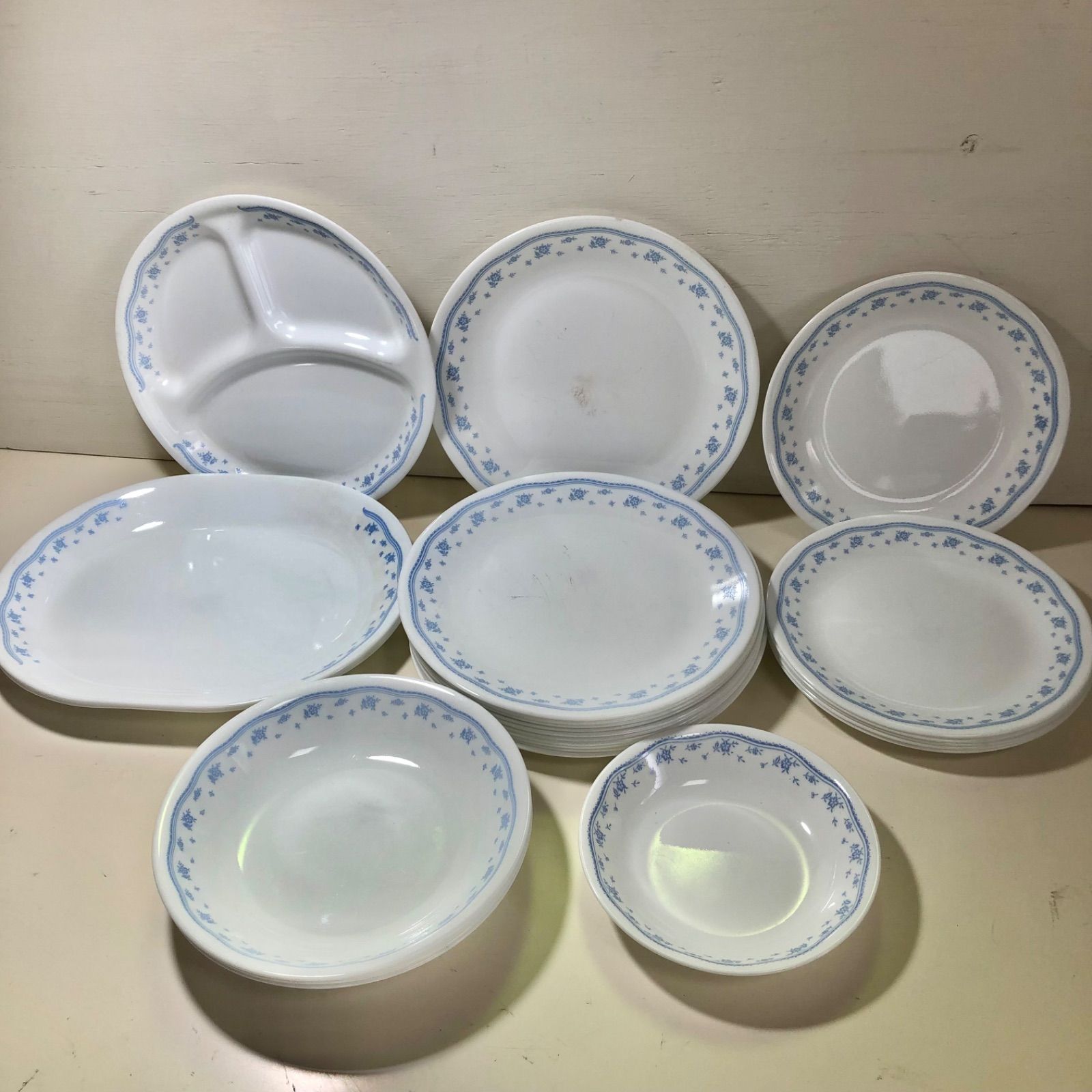 【ばら売り可】コレール　Corelle ブルー食器セット　24個 コレール Corelle ブルー食器セット 24個