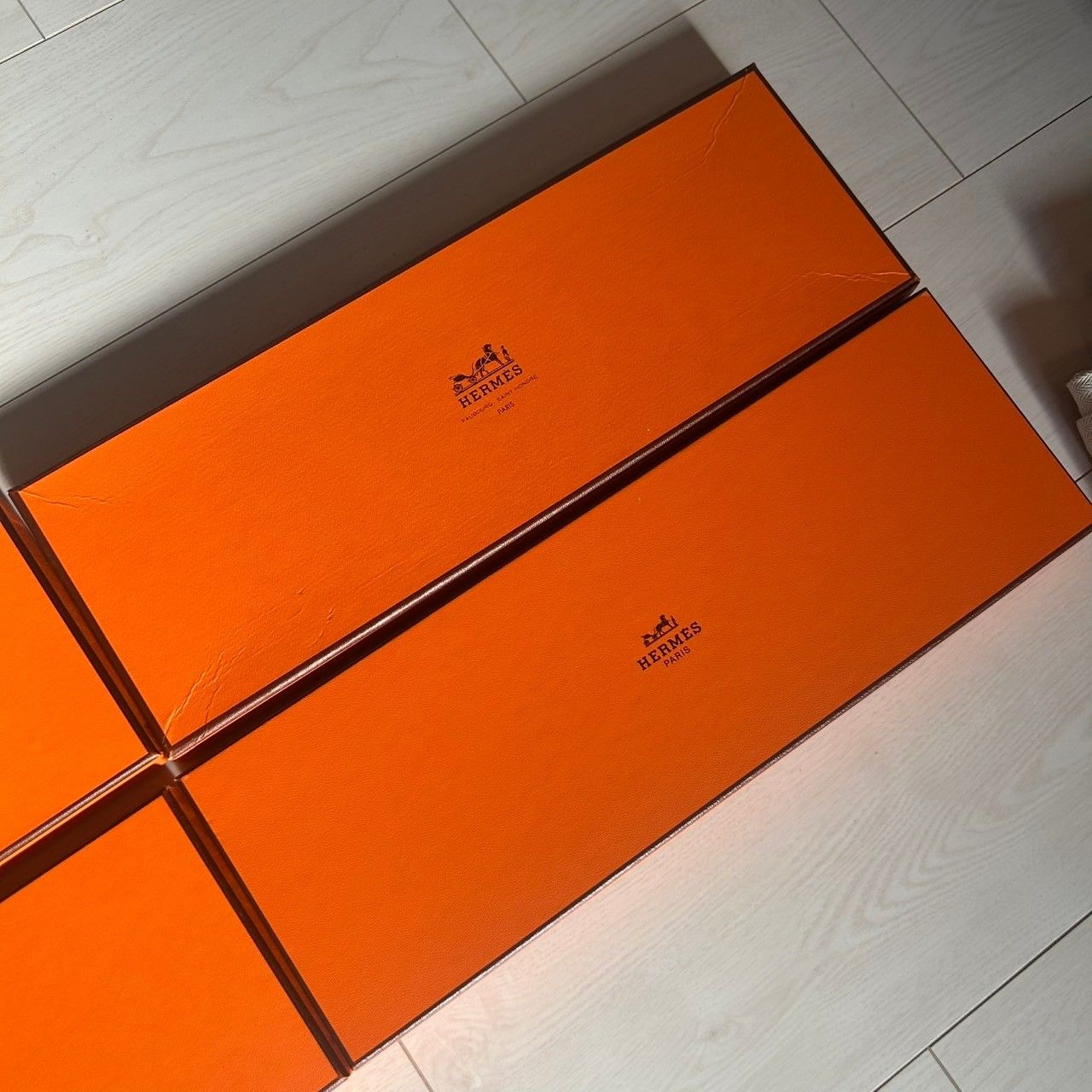 HERMES 空箱　お値下げ中 内側リメイク・美品】HERMES 空箱 - メルカリ