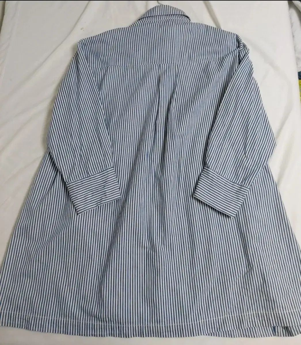 ストライプシャツドレス