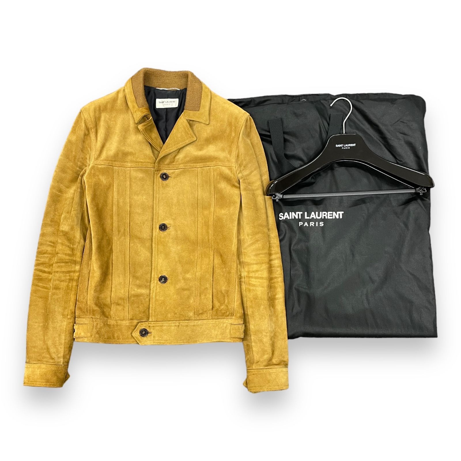 正規品14AW サンローラン  スエード ジャケット　トラッパー 48