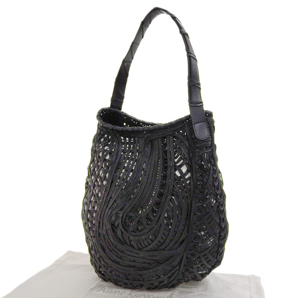 mame kurogouchi マメクロゴウチ カウ レザー ハンドバッグ 黒 Cow Leather Handbag - black - Mame Kurogouchi