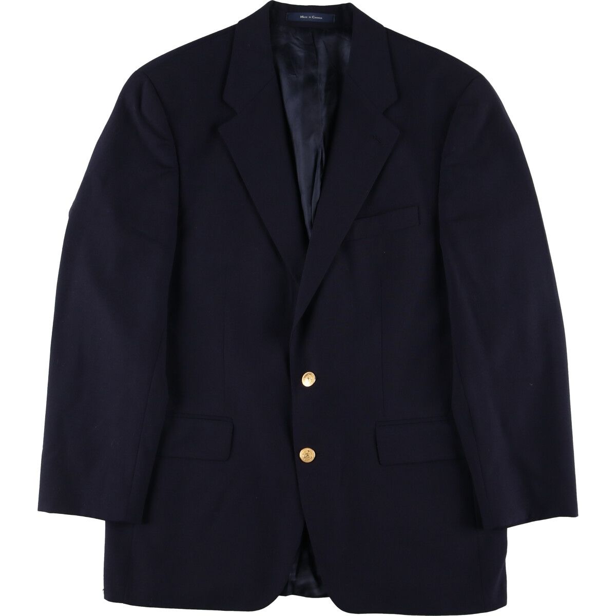 古着 ラルフローレン Ralph Lauren CHAPS チャップス 紺ブレザー テーラードジャケット カナダ製 メンズM相当/eaa512193