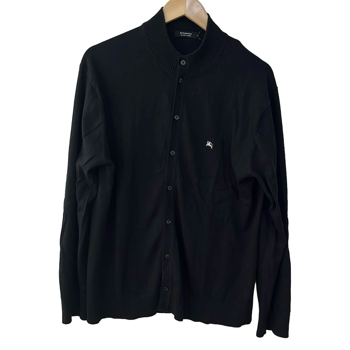 Burberry Black Label バーバリーブラックレーベル カーディガン サイズ3 L メンズ - 黒×白×ボルドー 長袖