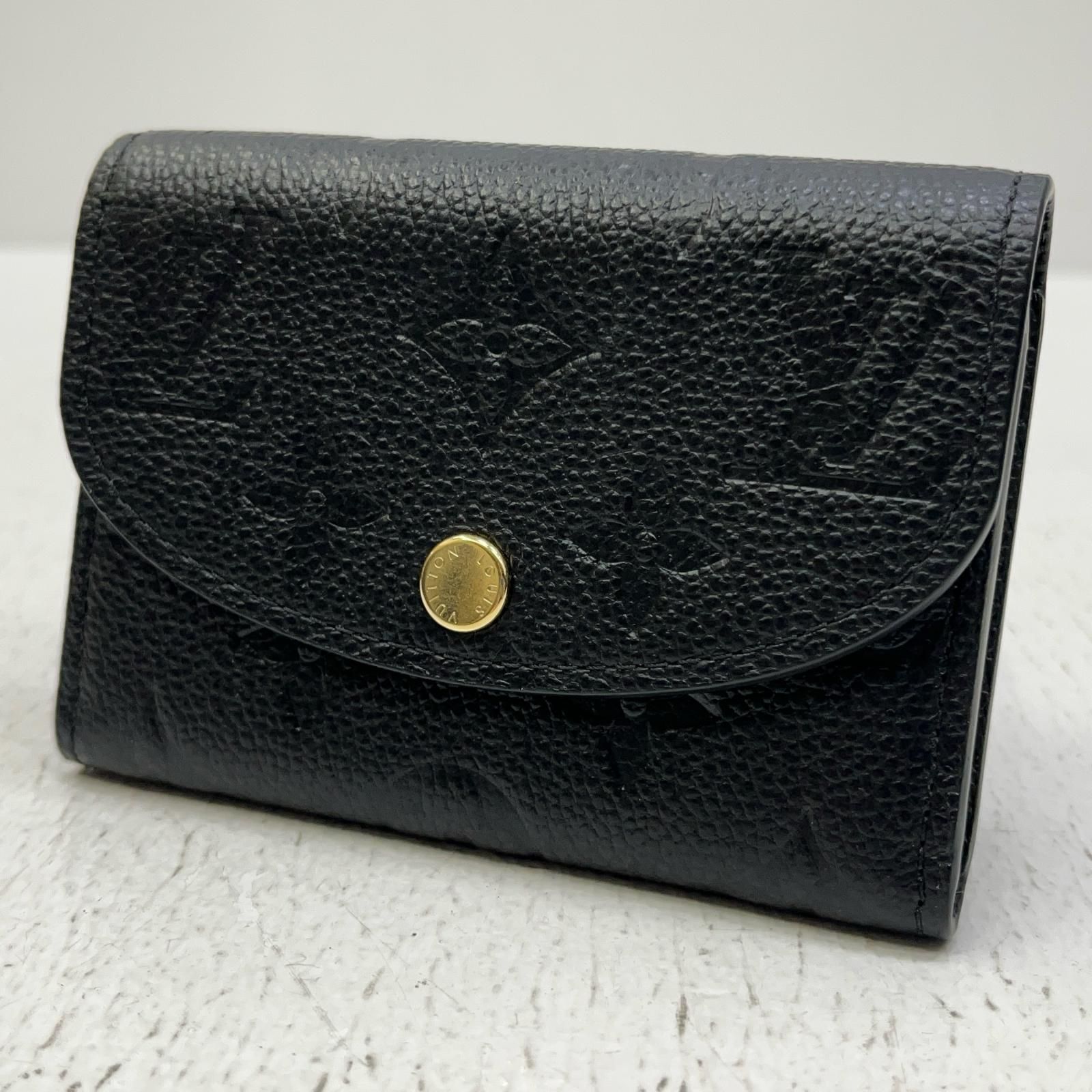 加古川店 LOUIS VUITTON | ルイ ヴィトン 二つ折り財布 ポルトモネロザリ M81455 モノグラム アンプラント ブラック 125
