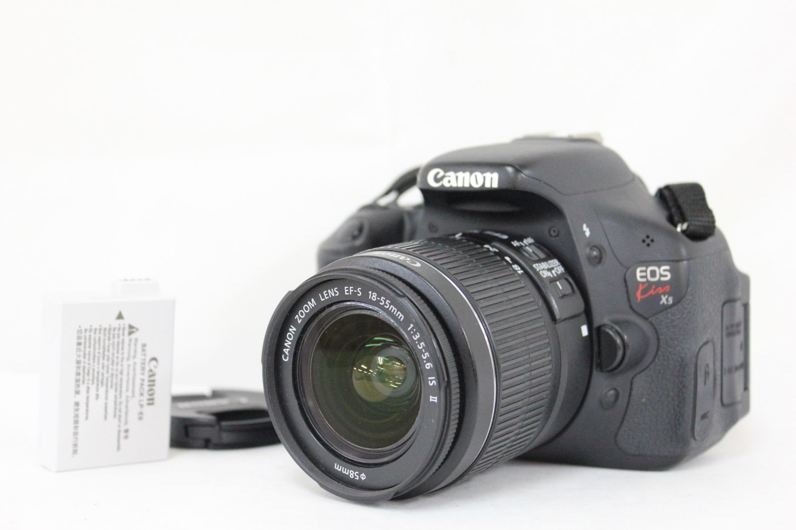 返品保証 キャノン Canon EOS Kiss X5 EF-S 18-55mm F3.5-5.6 IS II バッテリー付き デジタル一眼 M5310