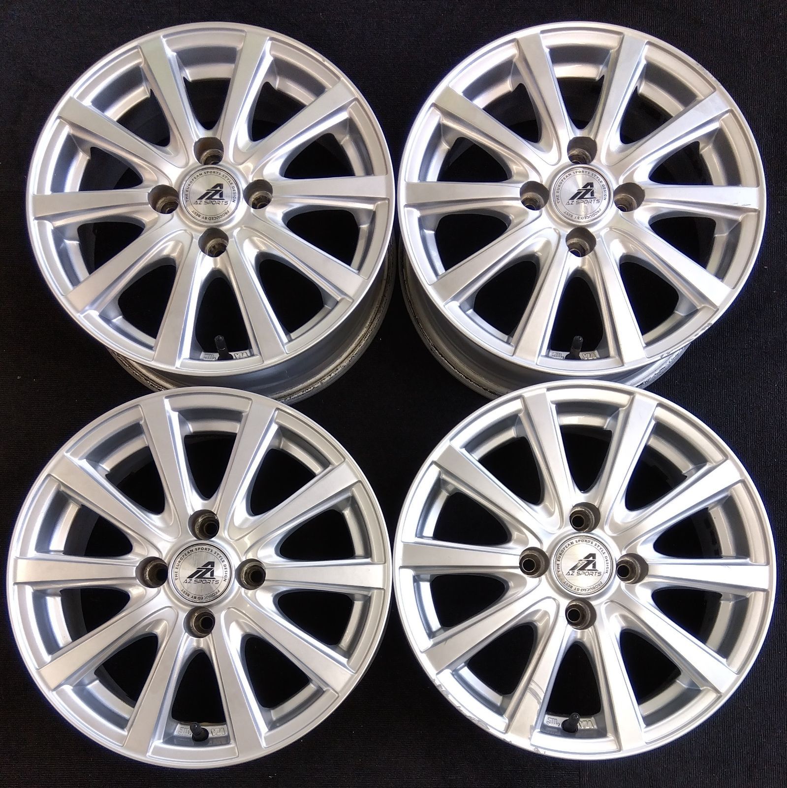 送料無料】【14×5.5J+38】中古 ホイール 4本セット BEST AZ SPORTS 