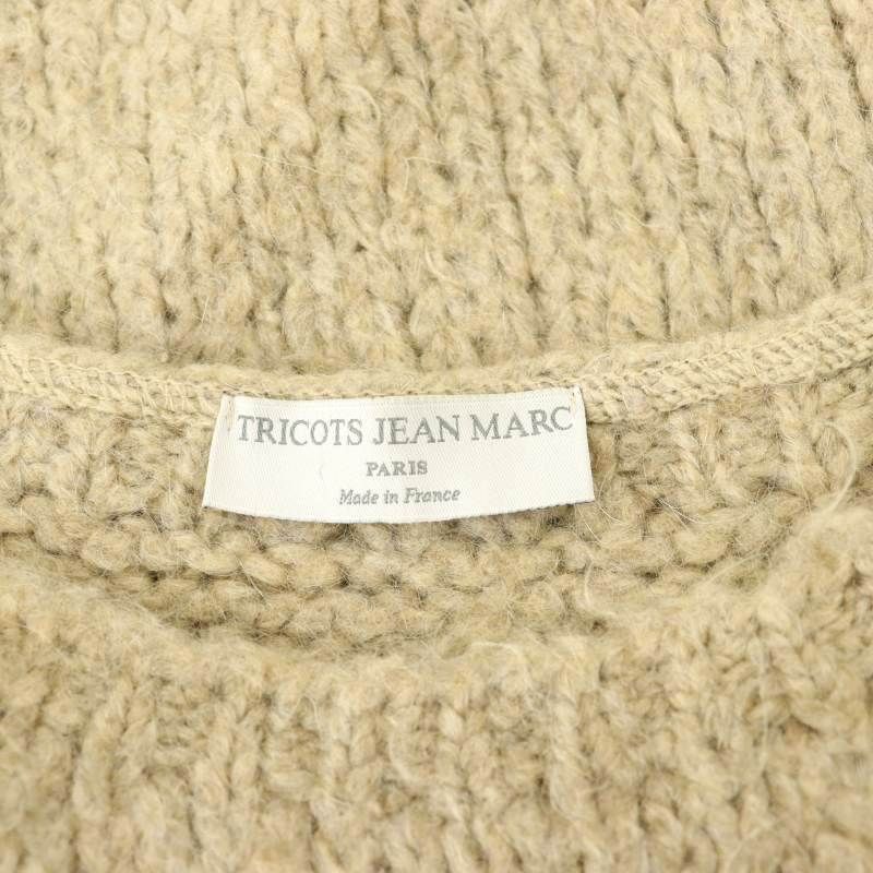 other - トリコジャンマルク ウール混クルーネックニット セーター モヘヤ混 ベージュ トリコジャンマルク TRICOTS JEAN MARC ウール混クルーネック