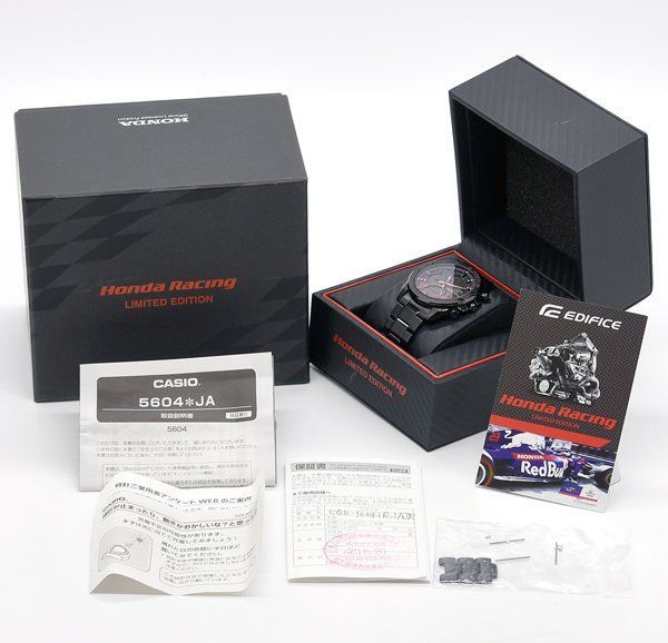 ★箱保付！良品！CASIO カシオ EDIFICE エディフィス EQB-1000HR-1AJR Honda Racing Limited Edition ソーラー メンズ★