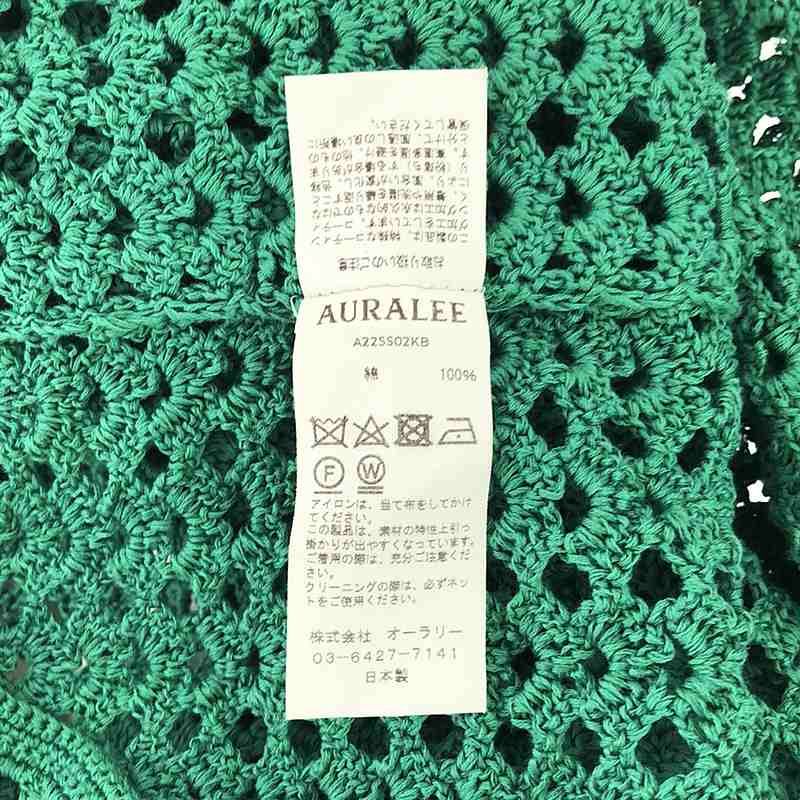 新品】 AURALEE / オーラリー | HAND CROCHET COTTON KNIT SHIRTS / ハンド クロシェ ニット シャツ |  1 | green | レディース - メルカリ