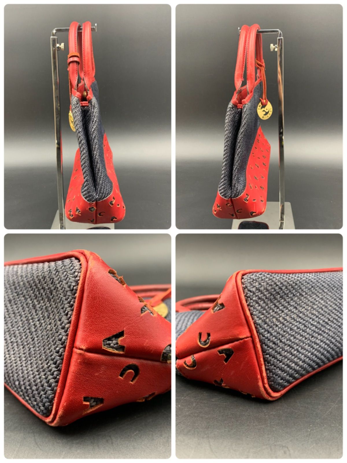 ニナリッチ　ハンドバッグ　赤　メッシュ　美品 ニナリッチ ハンドバッグ 赤 メッシュ 美品