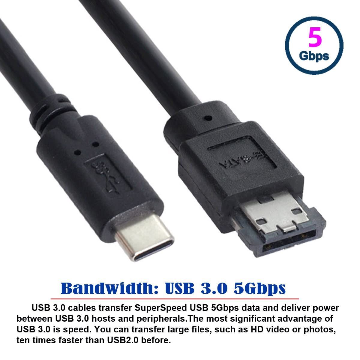 新品 アダプター USB3.0 DC5V eSATA - - Over HDD/SSD/ODD Power Type