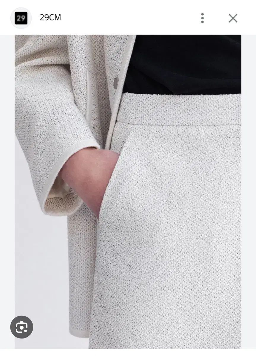 lfm tweed half skirt ivory 1size