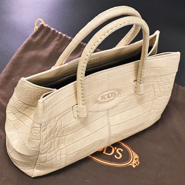 本物 極上品 トッズ 極希少 最高級マットクロコダイルレザー ダブル  