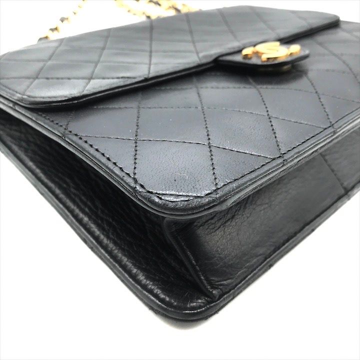 良品 CHANEL シャネル マトラッセ ラムスキン ココマーク プッシュ