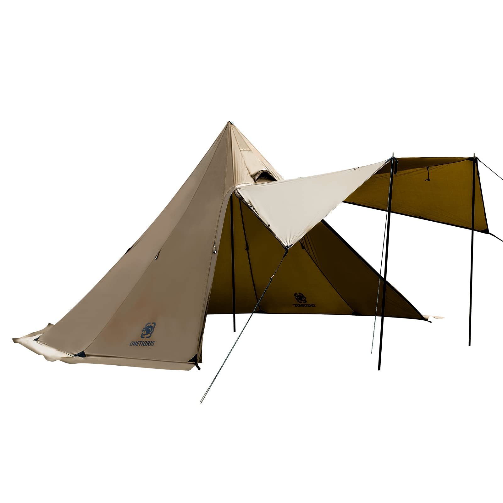 【数量限定】OneTigris Northgaze ワンポールテント メッシュインナーテント シルナイロン製 2-4人用 キャンプ アウトドア 屋外