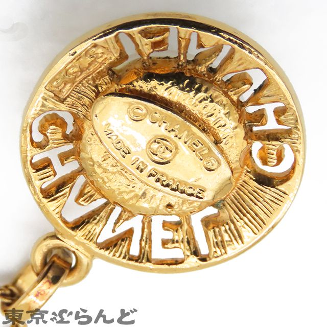 シャネル CHANEL ラウンド ロゴ ネックレス ゴールド メタル