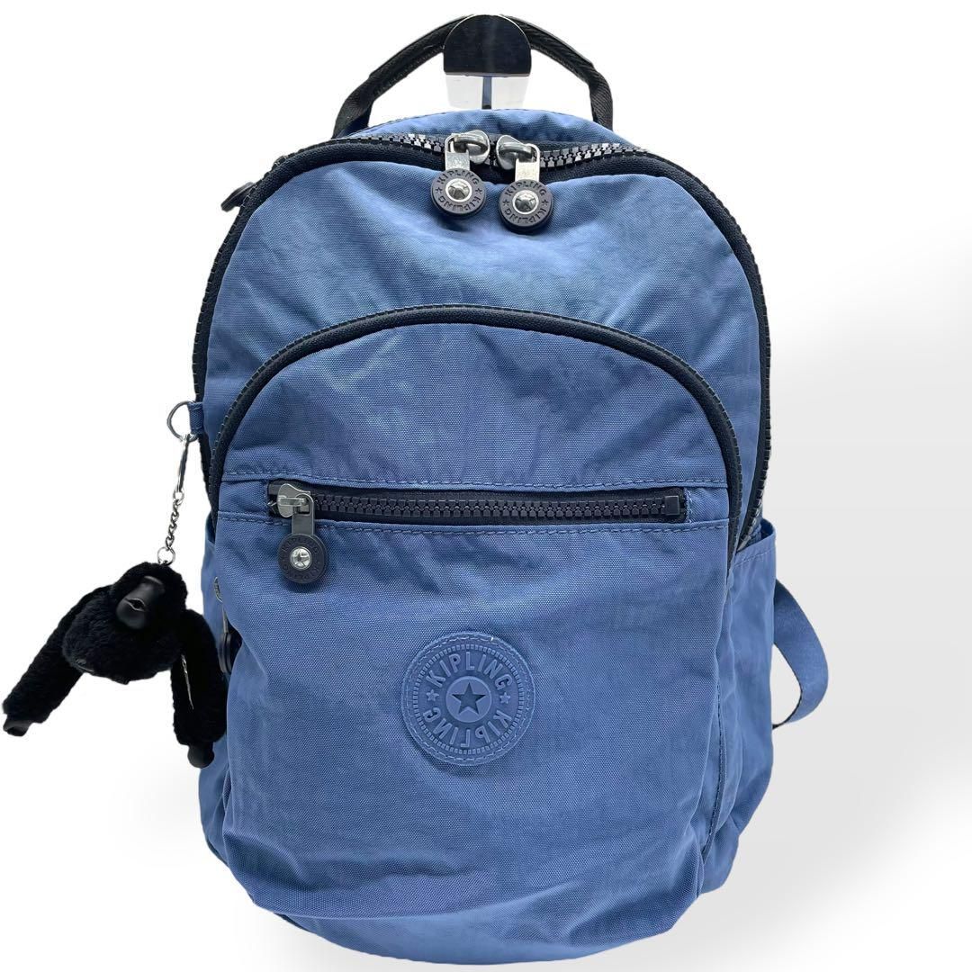極美品 Kipling キプリング リュックサック デイパック ブルー