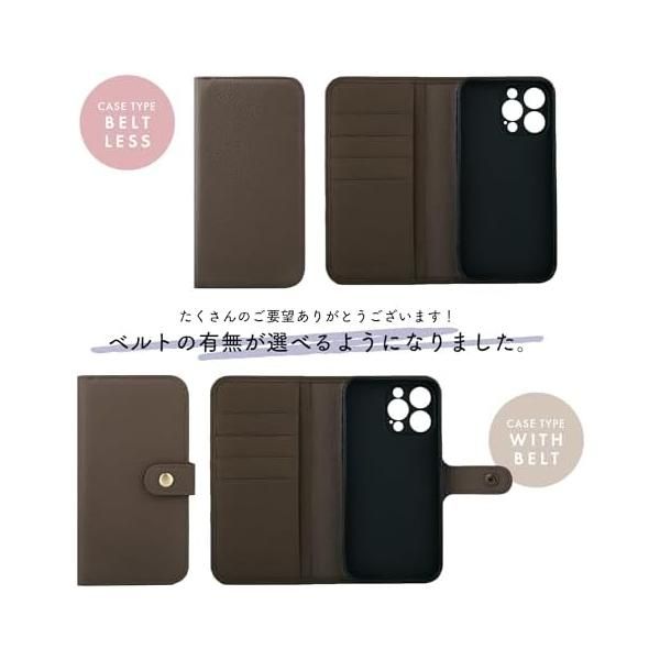 HANATORA] iPhone13Pro ケース 手帳型 本革 シュリンクカーフレザー