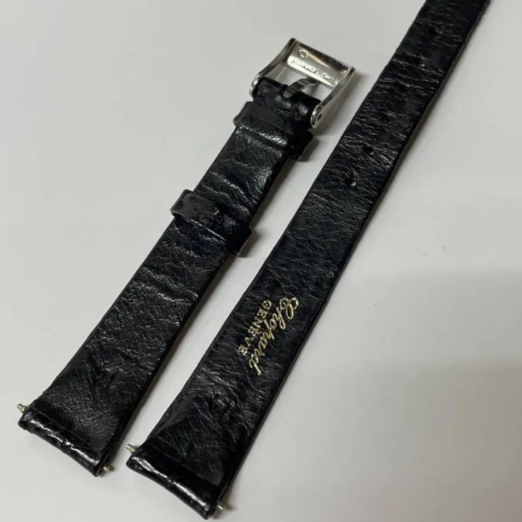純正ショパール14-10mm ブラック レザーベルト レディース腕時計  