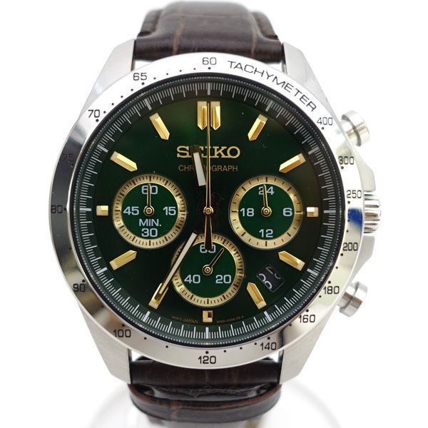 SEIKO / セイコー ◇スピリット クロノグラフ メンズウォッチ グリーン  
