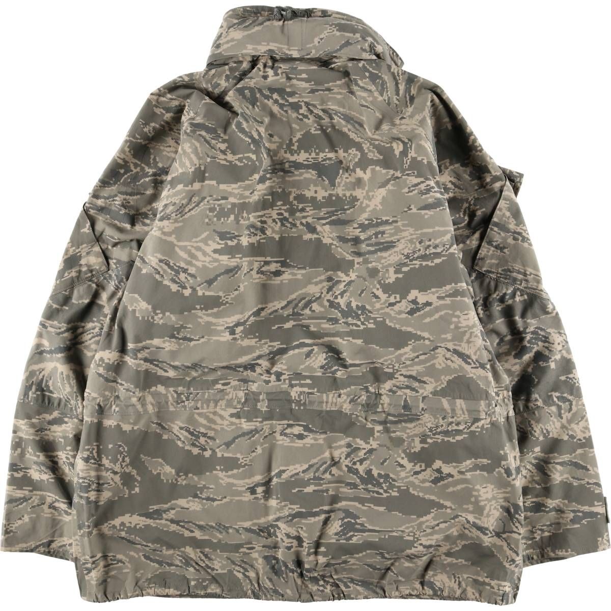 古着 00年代 米軍実品 U.S.AIR FORCE APECS 迷彩柄 ABU デジタルタイガーカモ ミリタリー ゴアテックスパーカー LARGE evb010555