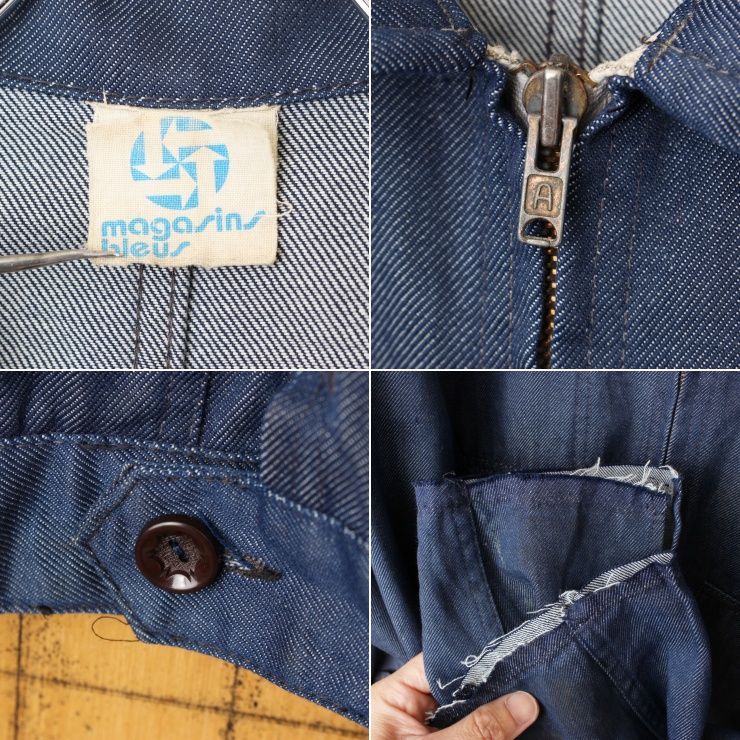70s 80s ワークジャケット ユーロワーク カバーオール ヴィンテージ USED 70'S ユーロワークジャケット WORK JKT カバーオール