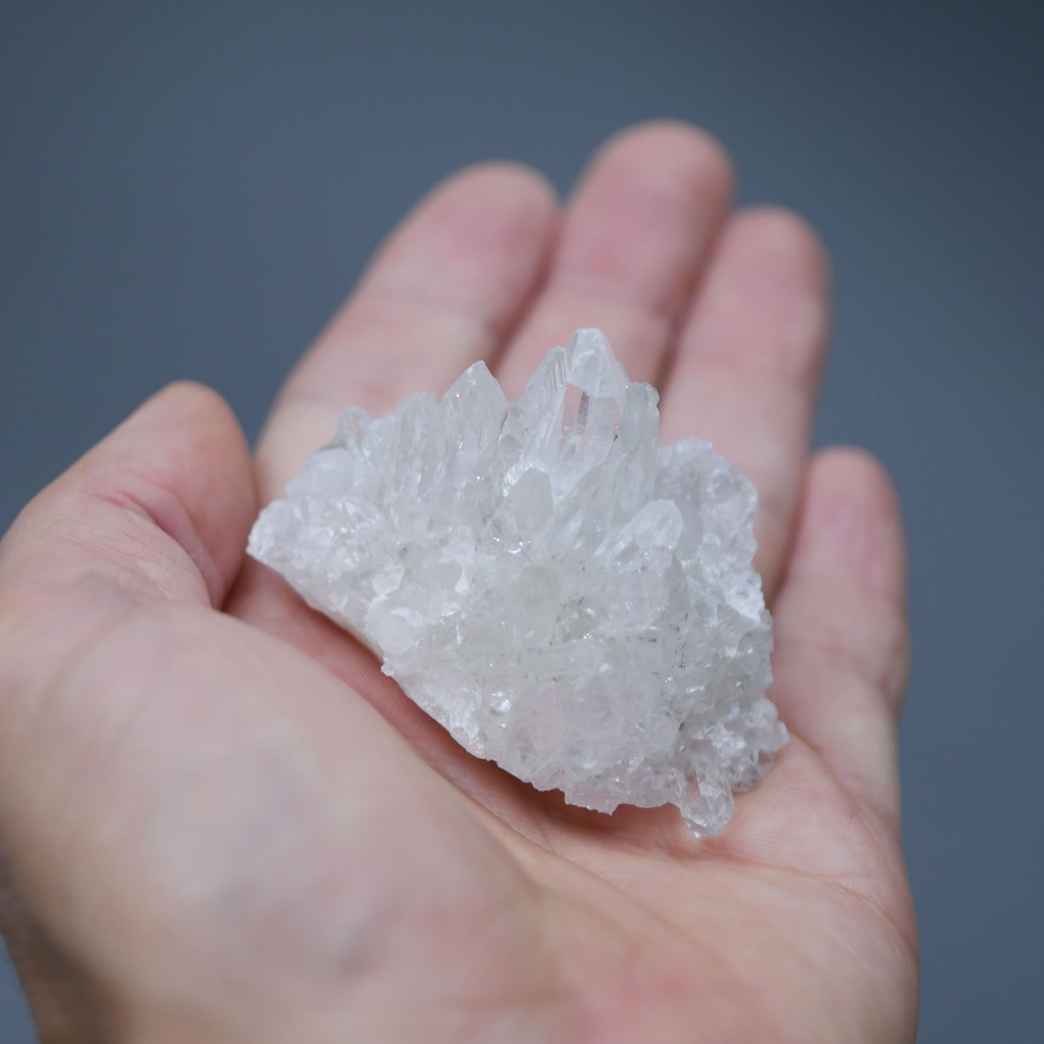 四川省産 菊花水晶 クラスター 1点物 約60g 天然石・置き物 空間