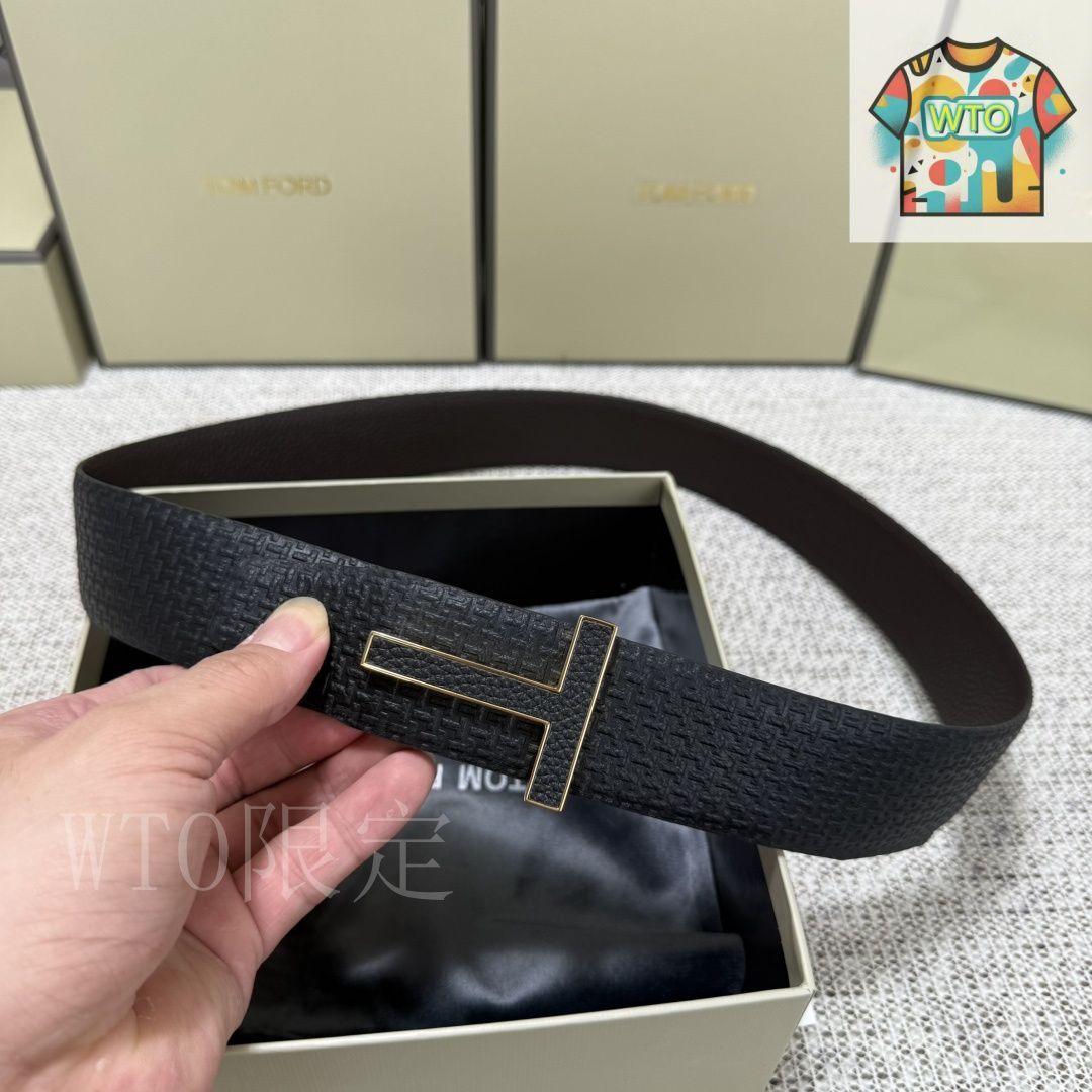 今日WTO】Tom Ford トムフォード ダブルフェイスレザーベルト-1