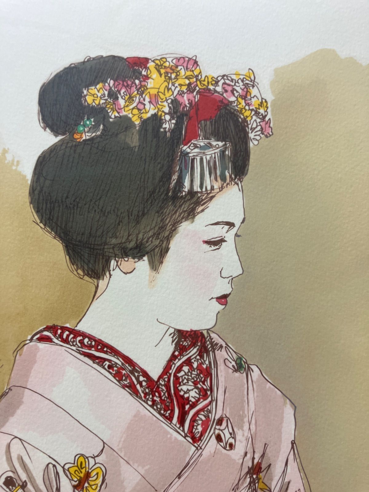 美術品・アンティーク・コレクション 小松崎邦雄 「早春」「舞妓