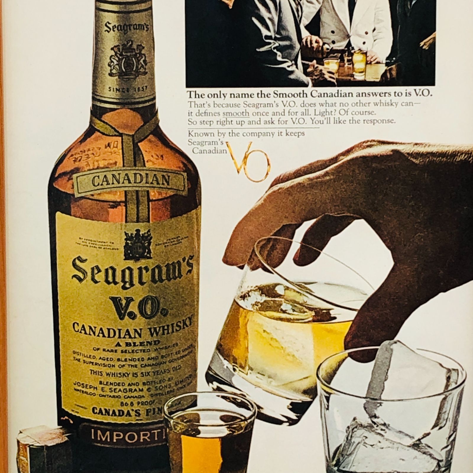 貴重な当時物 ビンテージ 広告 フレーム付 『 シーグラムV.Oウイスキー 』 1960年代 オリジナル アメリカ 輸入雑貨 ヴィンテージ 海外雑誌  アドバタイジング レトロ ( AZ1425 ) - メルカリ