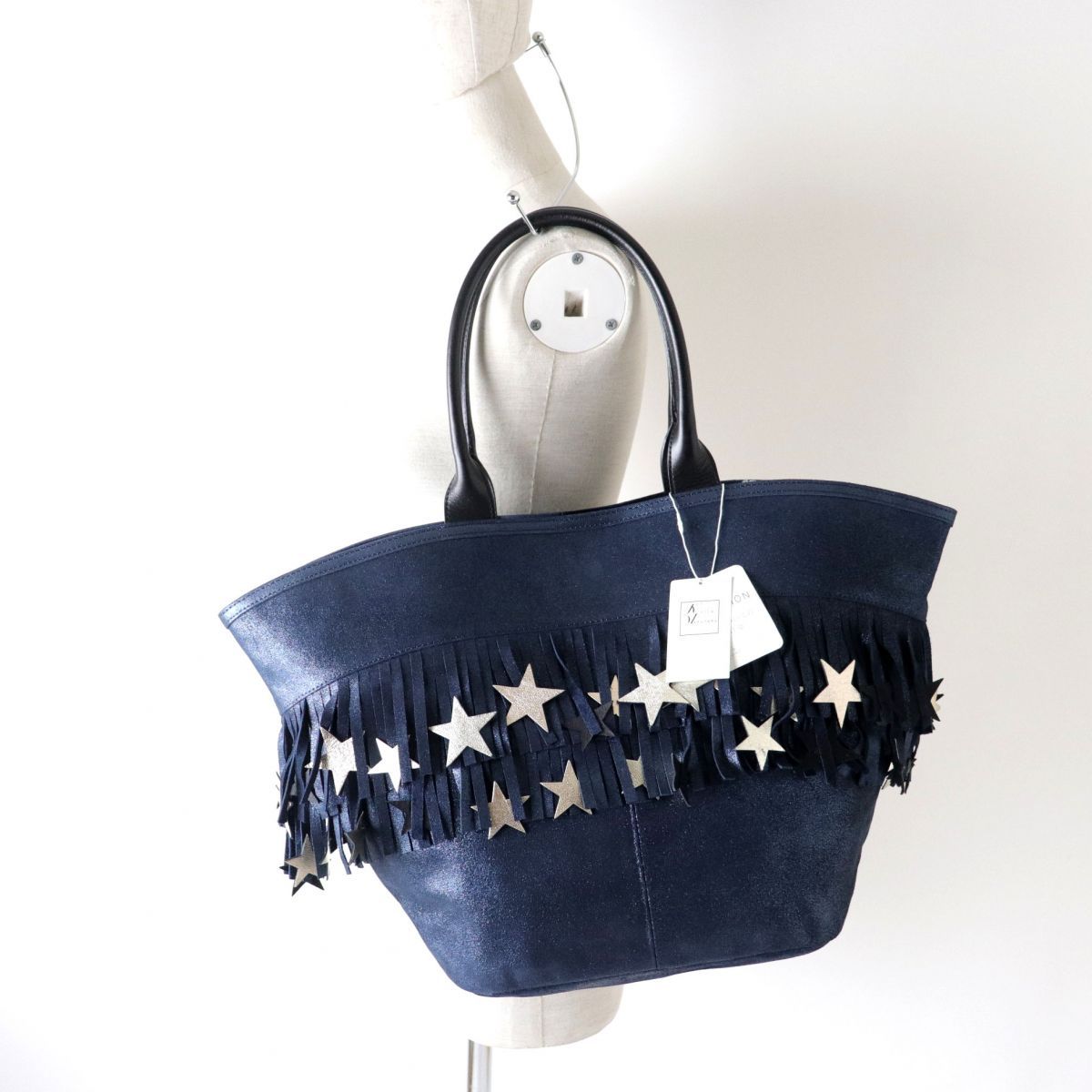 未使用品◎KEITAMARUYAMA ケイタマルヤマ フリンジ×スター 大型 レザー