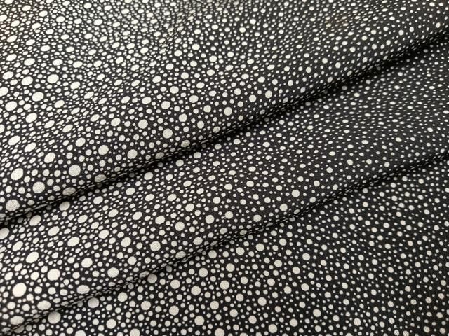 平和屋着物●上質な小紋 間道 黒地 正絹 AABB5116ph