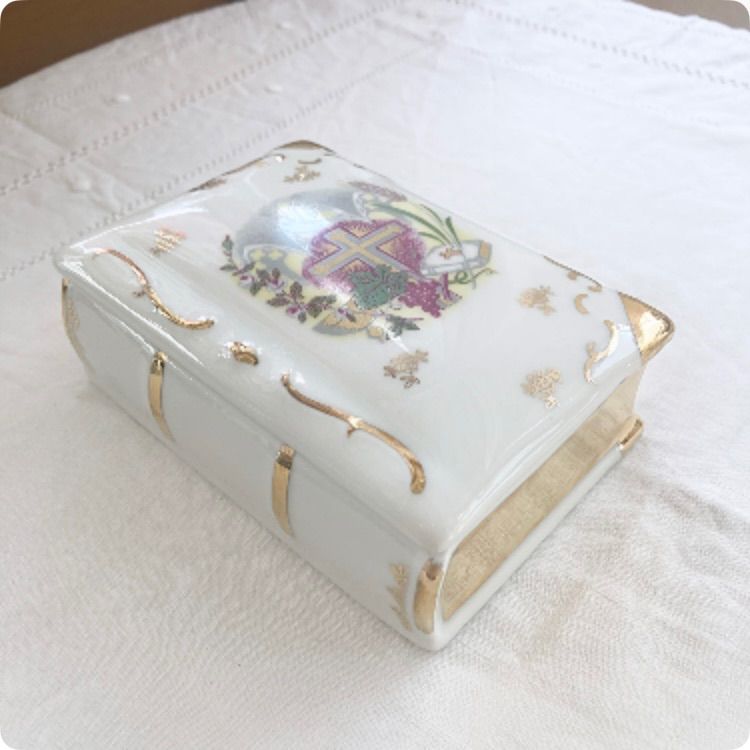 フランスアンティーク　陶器のアヒル型小物入れ フランスアンティーク 陶器のアヒル型小物入れ フランス