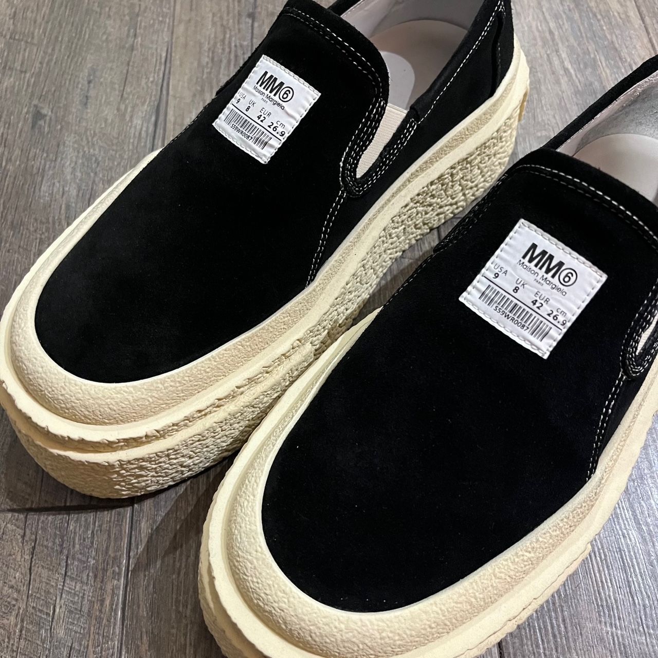定価69300円 Maison Margiela MM6 プラットフォーム レザー スリッポン 