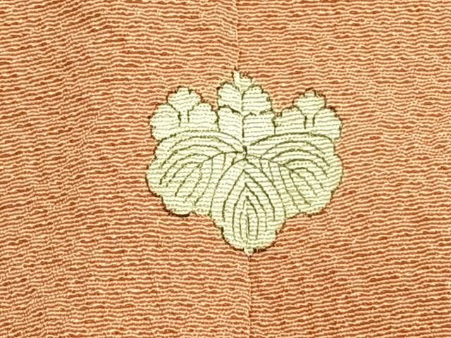 平和屋着物▽色無地 単衣 珊瑚色 洗える着物 AAAW7780fy