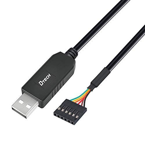 1m DTECH USB TTL シリアル 変換 ケーブル 5V 1m FTDI チップセット 6