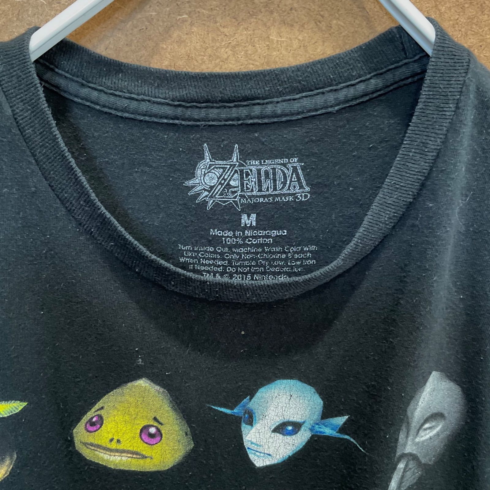 US古着 ゼルダの伝説ムジュラの仮面3D ニンテンドー3DS 半袖tシャツ黒M