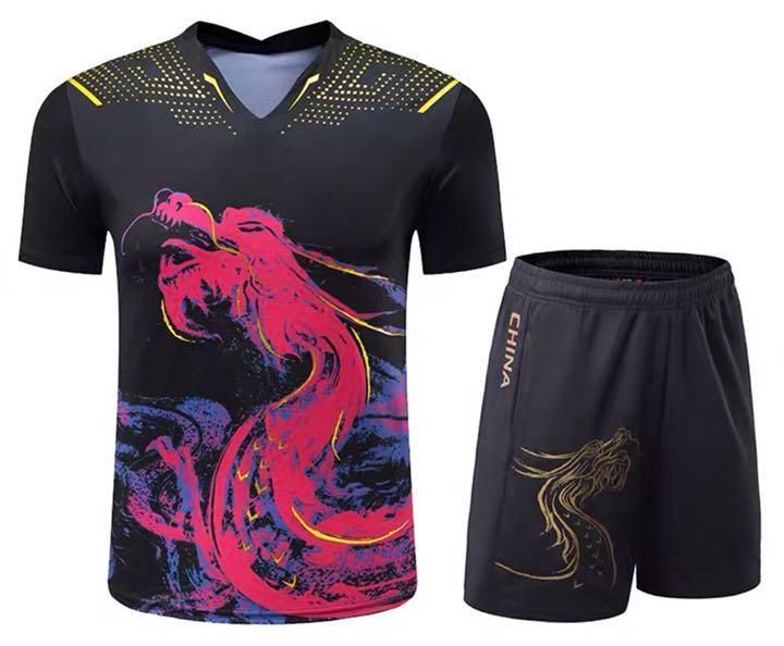 卓球 中国 代表 ユニフォーム リーニン LI-NING 赤 レッド 素朴